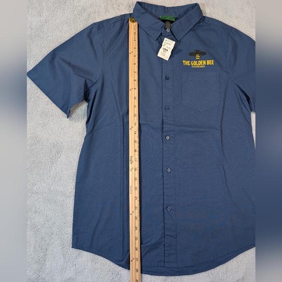 Broadmoor Hotel Golden Bee Short Sleeve Button-up Work Shirt Mens Small NWT - Picture 5 of 6